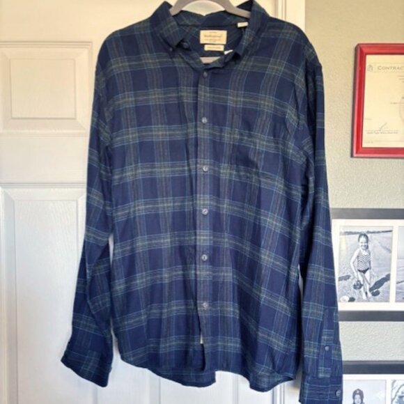 Weatherproof Vintage Luxe Flannel Long Sleeve Button Down Size Large - Picture 2 of 7
